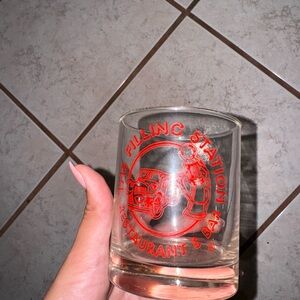 The filling station restaurant and bar glasses